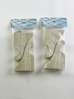 Kirsch Pole Brackets For 1 3/8" Pole Vintage White 2 Pairs  K2